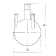 колба круглодонная с 4-мя параллельными горловинами КГП-4-1-500-29-14-14-14